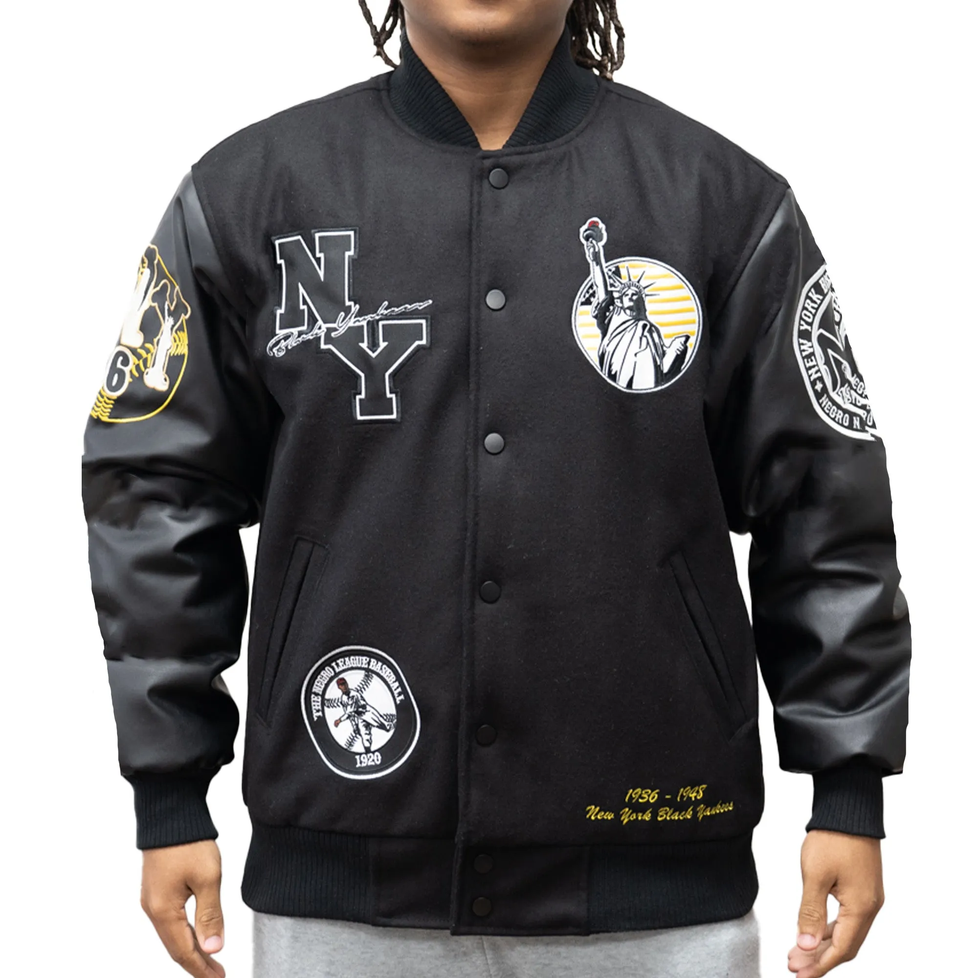NY BLACK YANKEES VARSITY JACKET (BLACK)