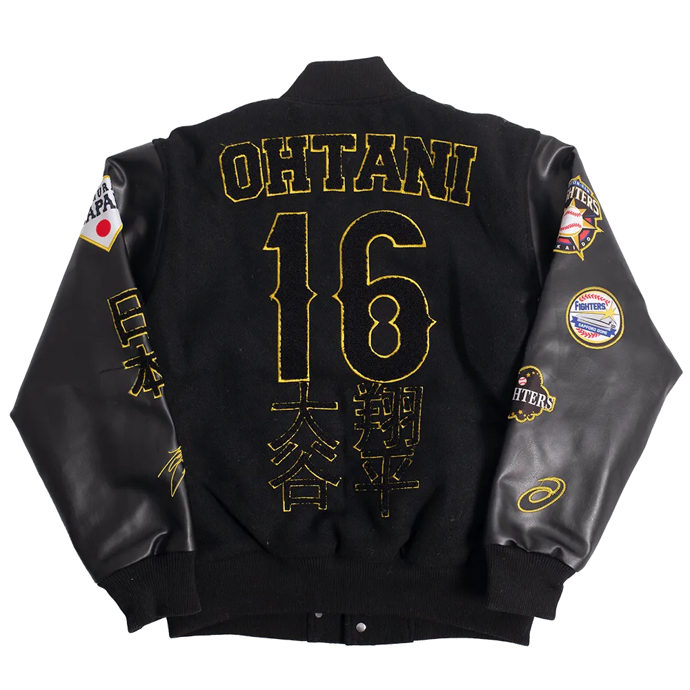 OHTANI JAPAN BLACK VARSITY JACKET