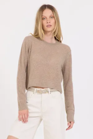 One Grey Day Camille Pointelle Pullover
