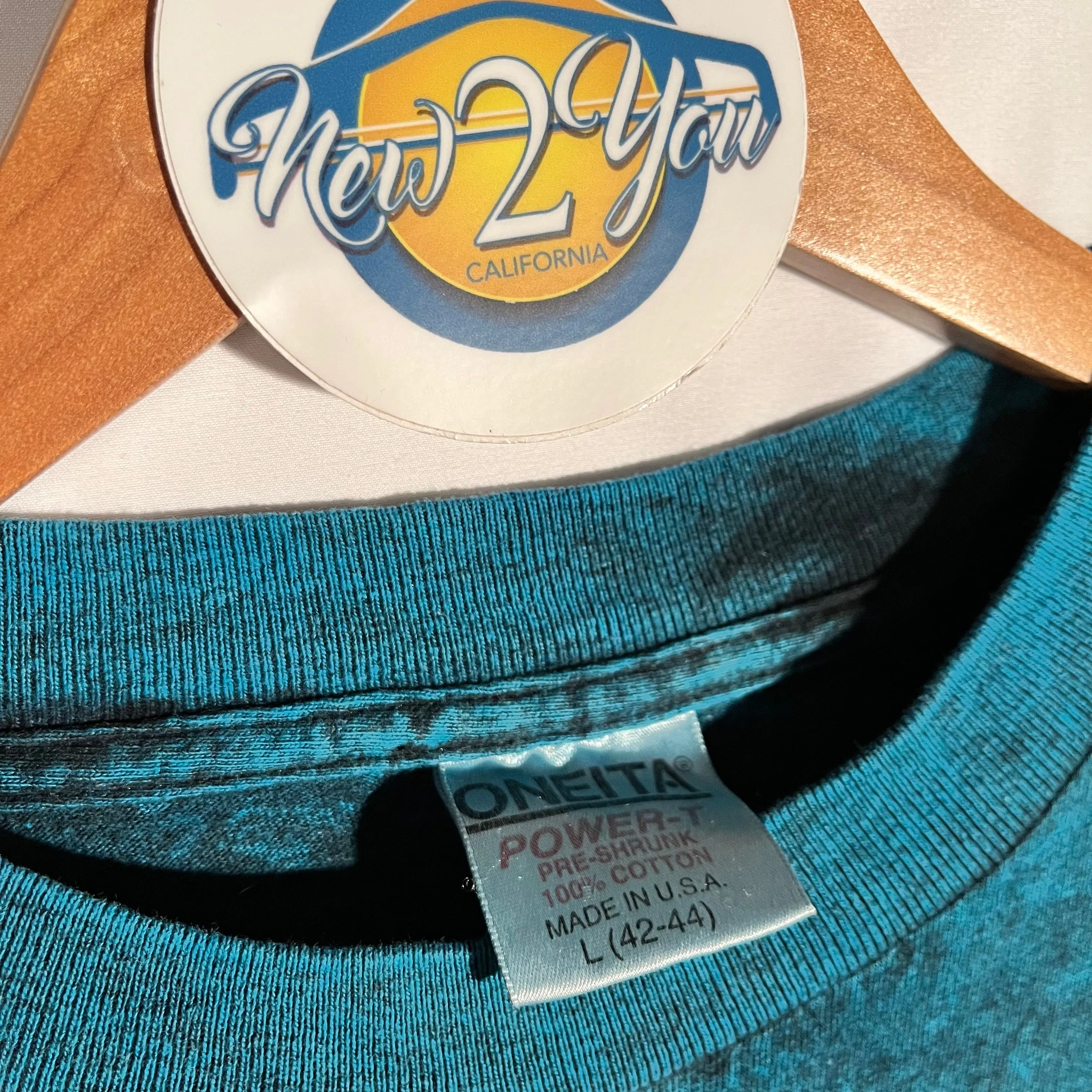 Oneita Blue Tie Dye Catalina Tee