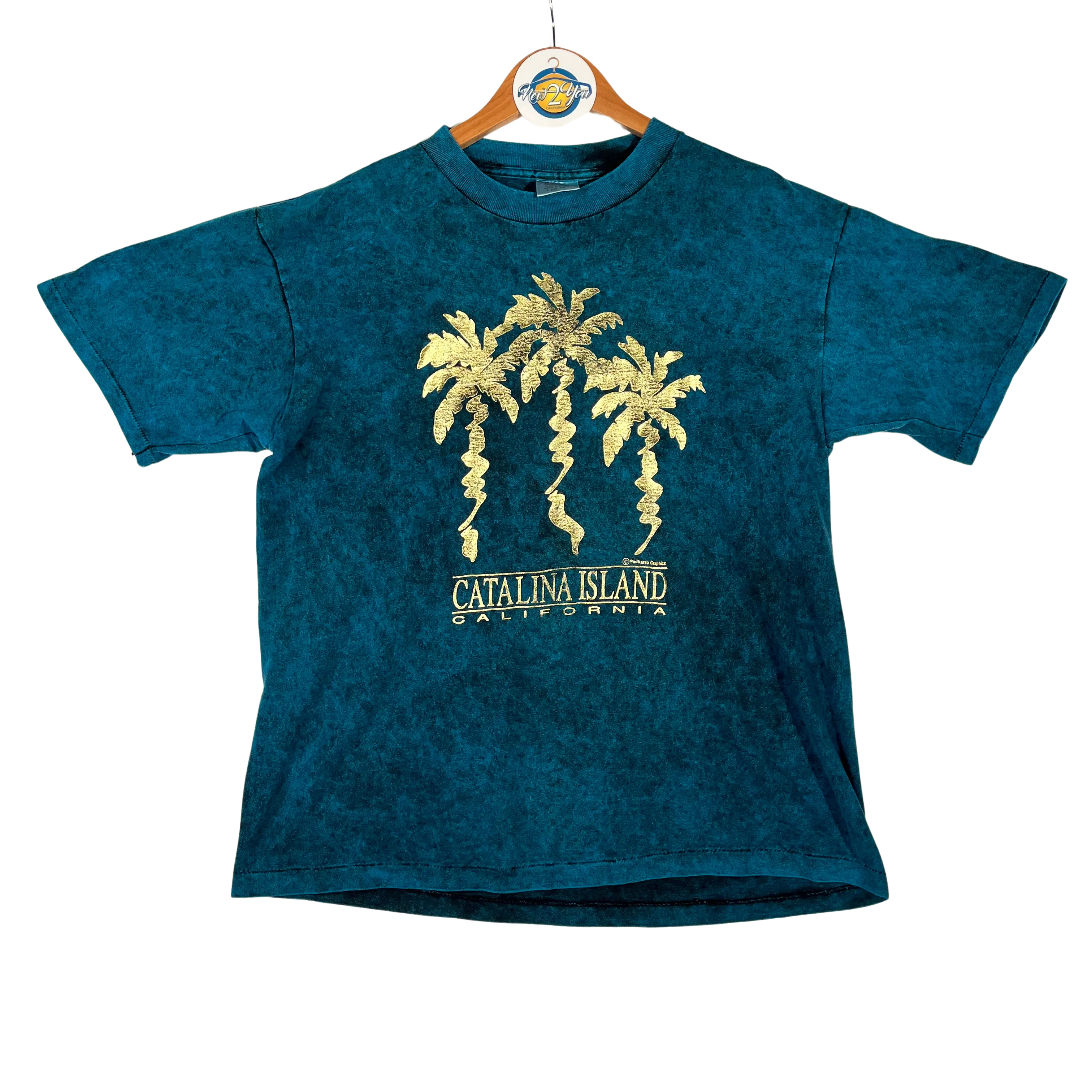 Oneita Blue Tie Dye Catalina Tee