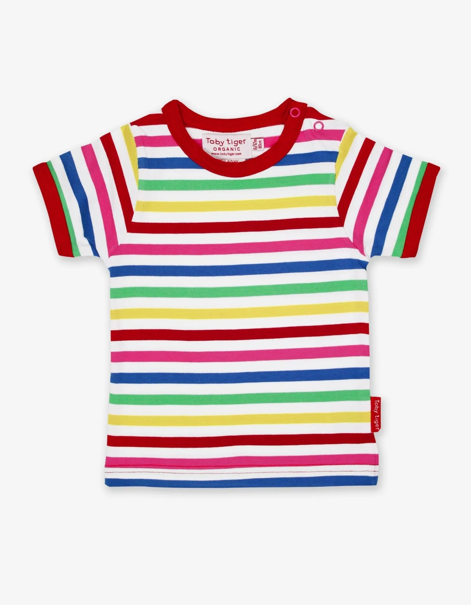 Organic Pink Multi Stripe 2-Pack T-Shirt