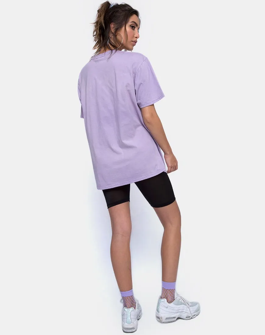 Oversize Basic Tee in Lilac "So Over It"