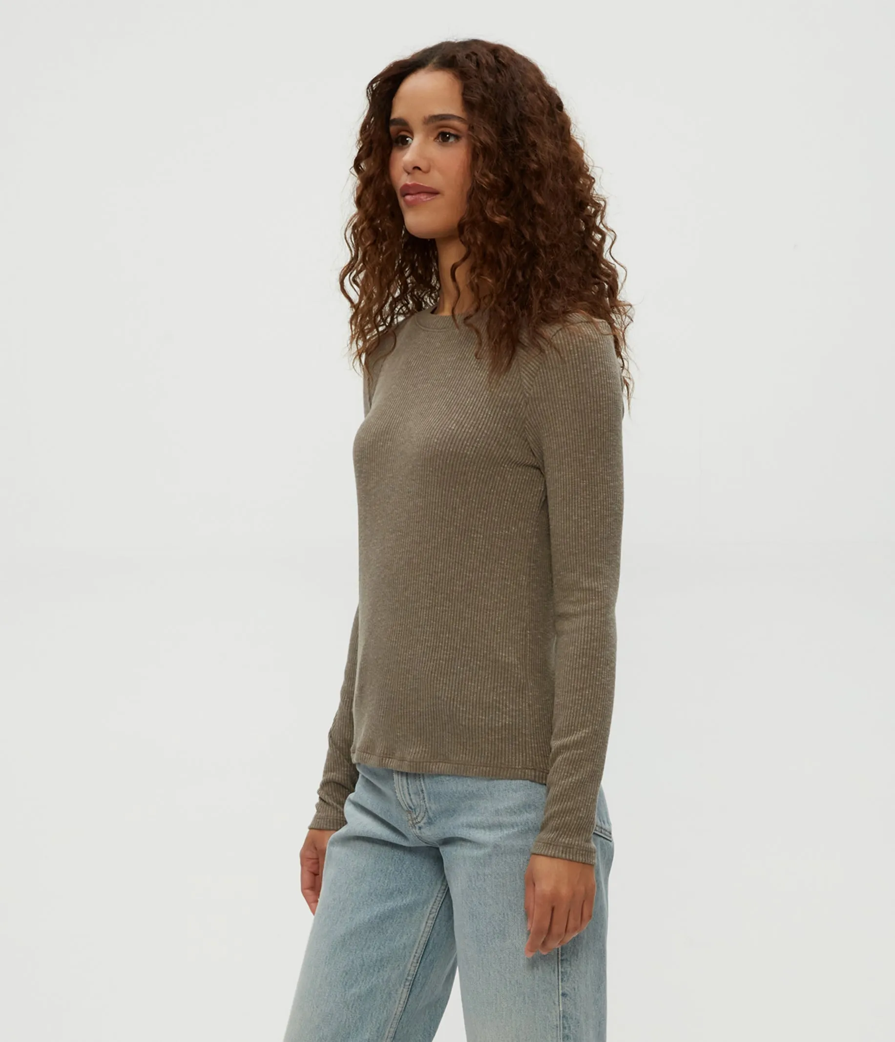 Paige Crewneck Ribbed Top