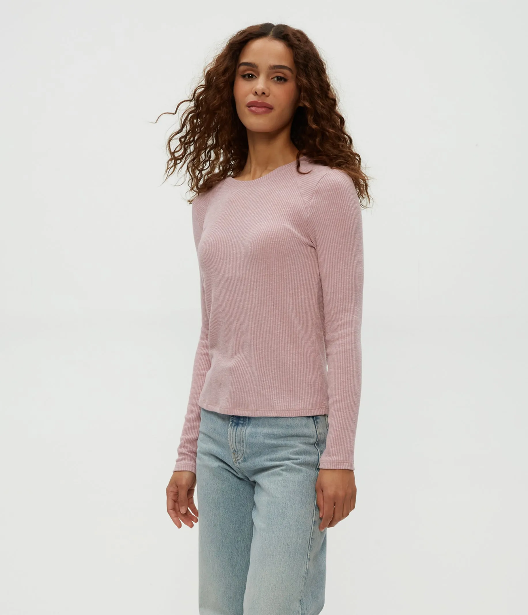 Paige Crewneck Ribbed Top