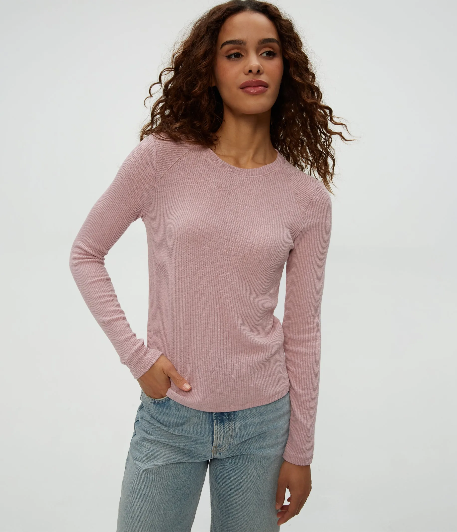 Paige Crewneck Ribbed Top