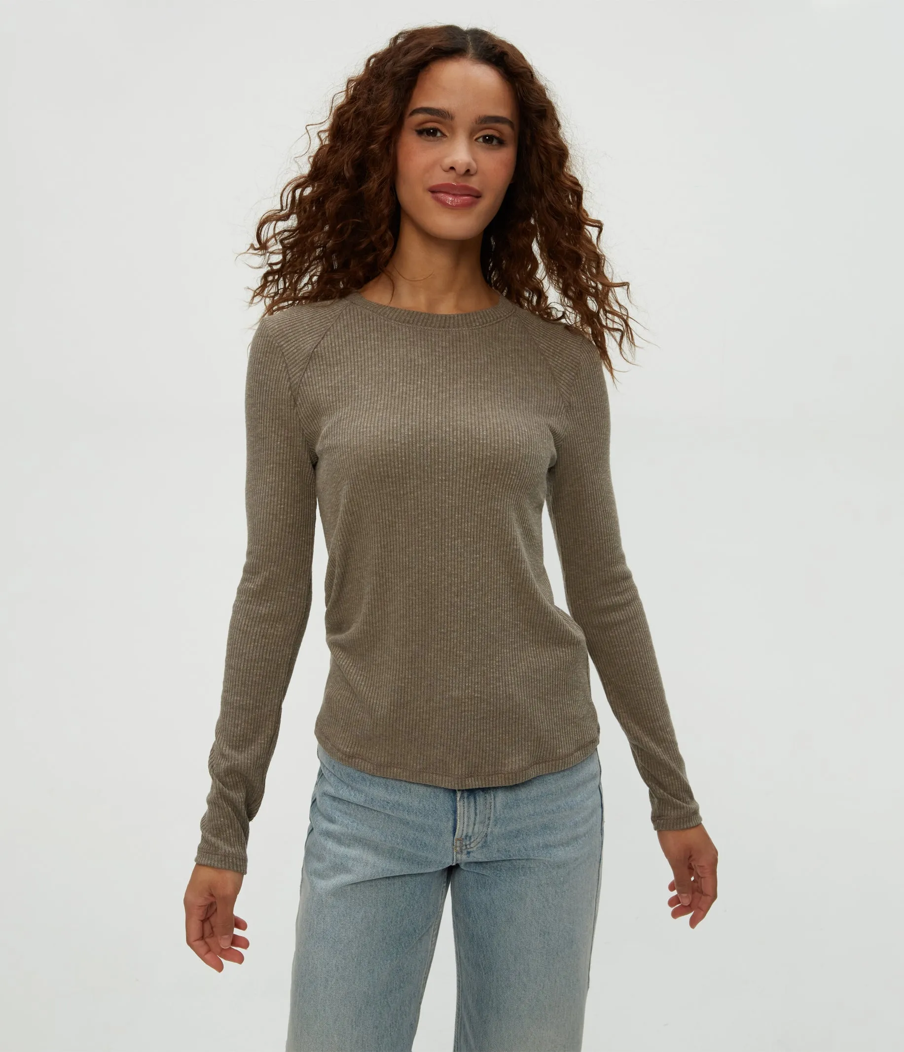 Paige Crewneck Ribbed Top
