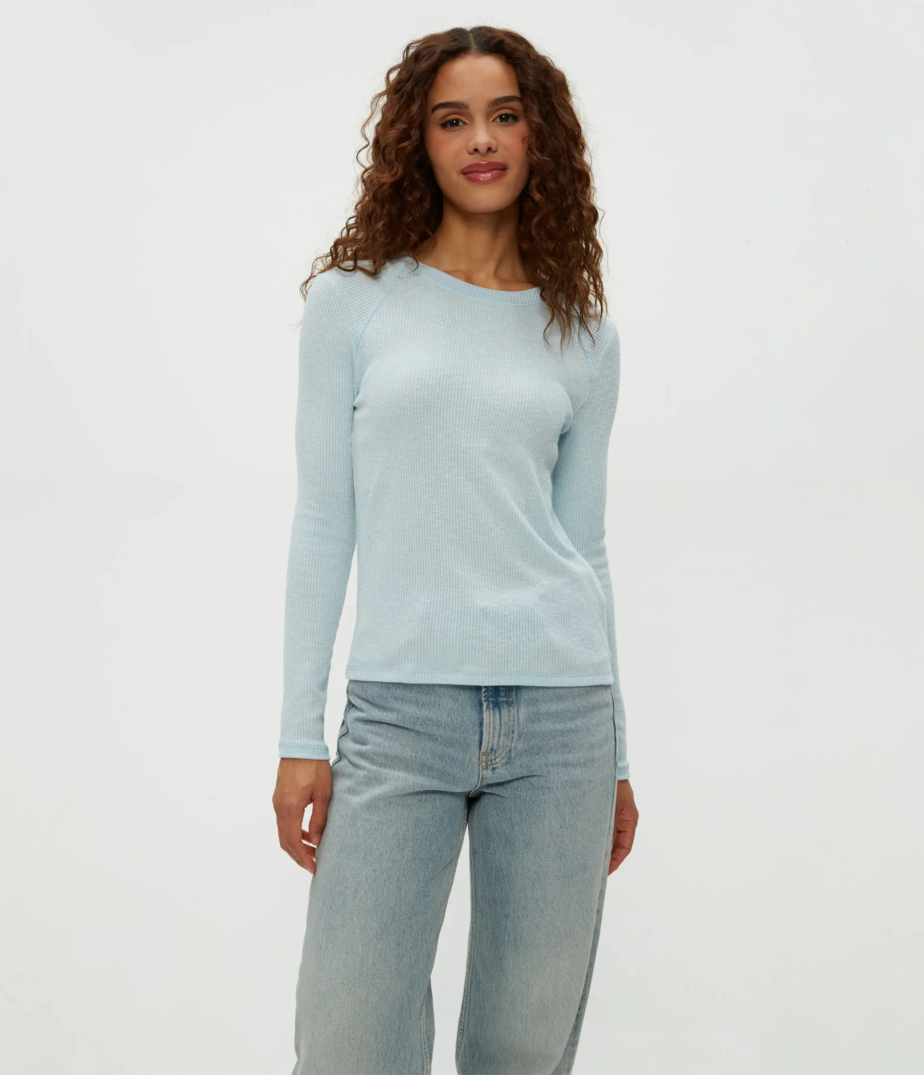 Paige Crewneck Ribbed Top