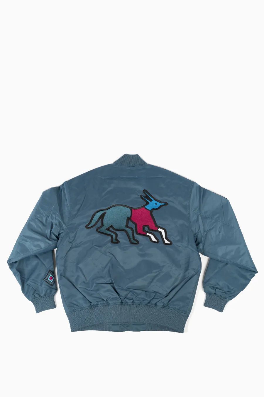 PARRA STACKED PETS VARSITY JACKET TEAL