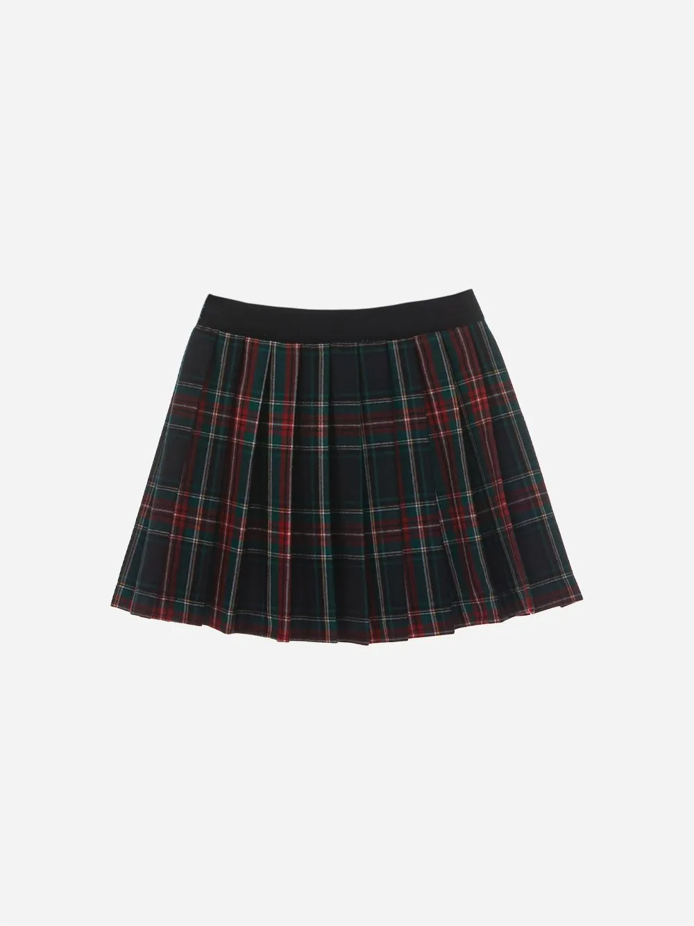 Patachou - Navy and Tartan Flannel Skirt