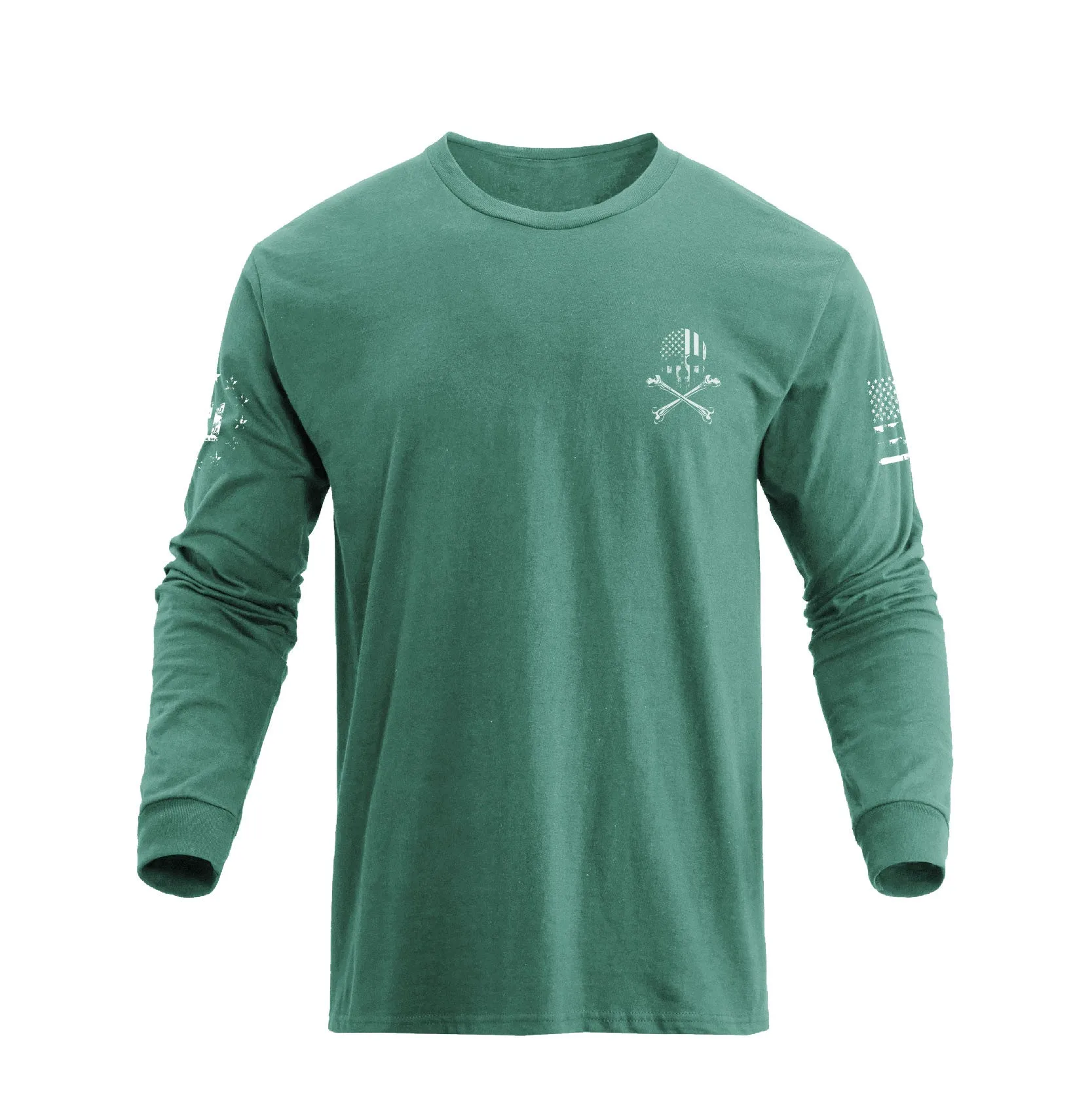 PATRIOT SKULL GRAPHIC LONG SLEEVE T-SHIRT