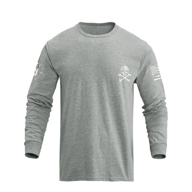 PATRIOT SKULL GRAPHIC LONG SLEEVE T-SHIRT