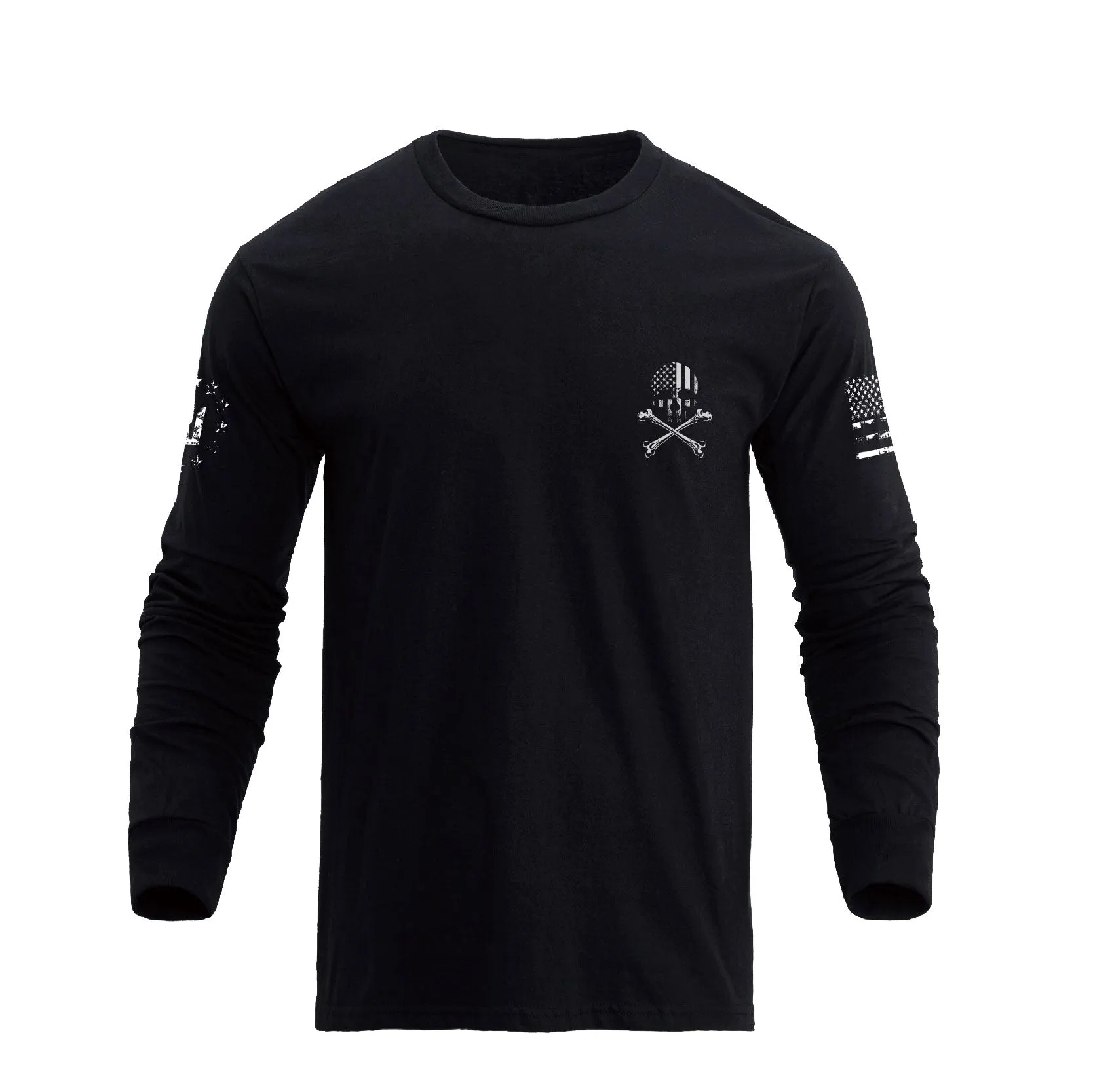 PATRIOT SKULL GRAPHIC LONG SLEEVE T-SHIRT