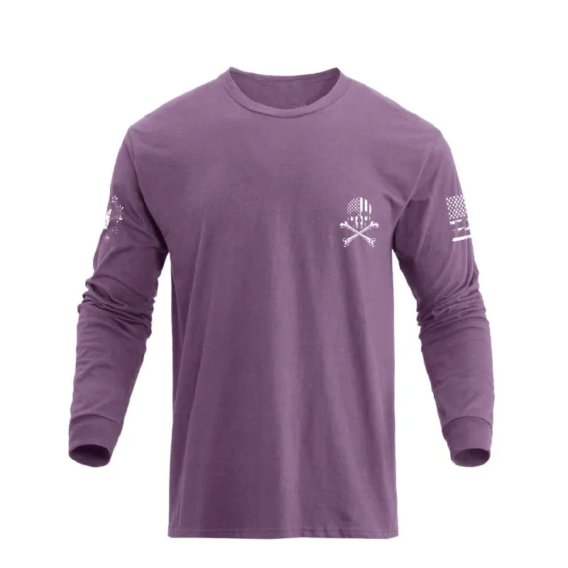 PATRIOT SKULL GRAPHIC LONG SLEEVE T-SHIRT
