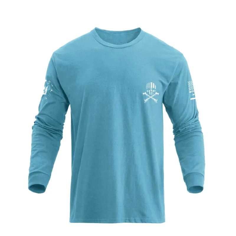PATRIOT SKULL GRAPHIC LONG SLEEVE T-SHIRT