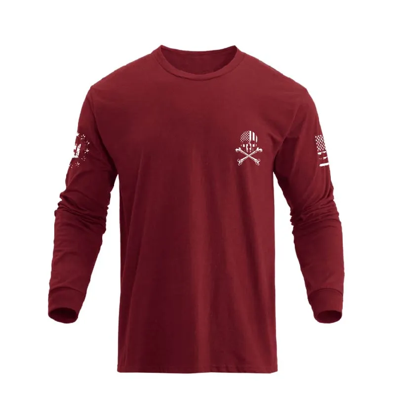 PATRIOT SKULL GRAPHIC LONG SLEEVE T-SHIRT