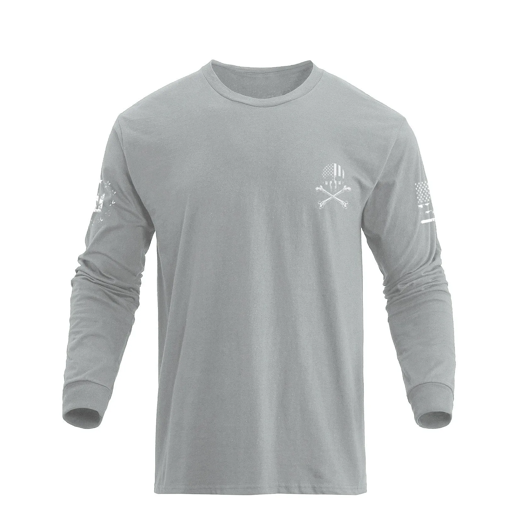 PATRIOT SKULL GRAPHIC LONG SLEEVE T-SHIRT