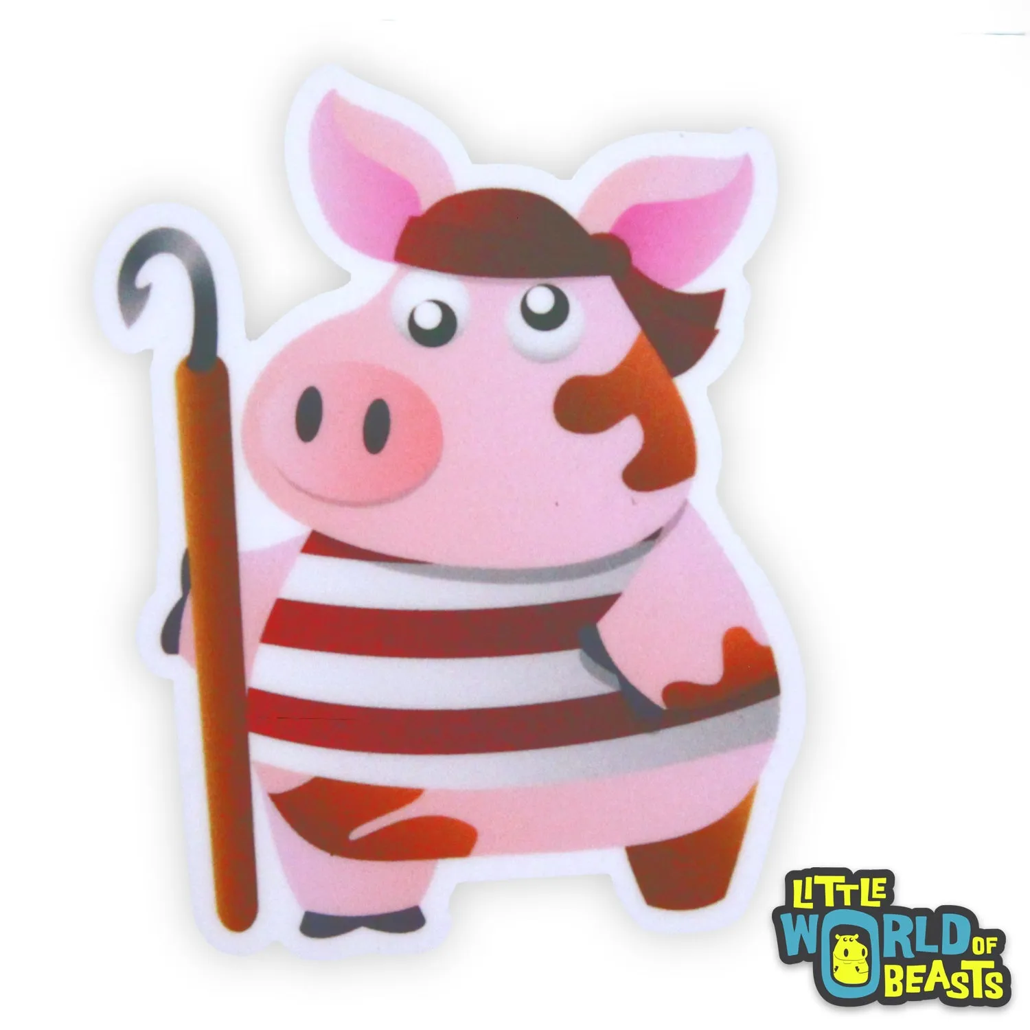 Peg Leg Pig Sticker