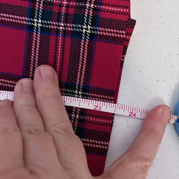 Pendleton 100% Virgin Wool Women's Red Plaid Tartan Pleated Skirt Size‎ 12