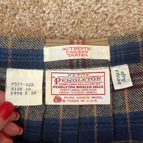 Pendleton Authentic Cailean Tartan Vintage Pleated Skirt