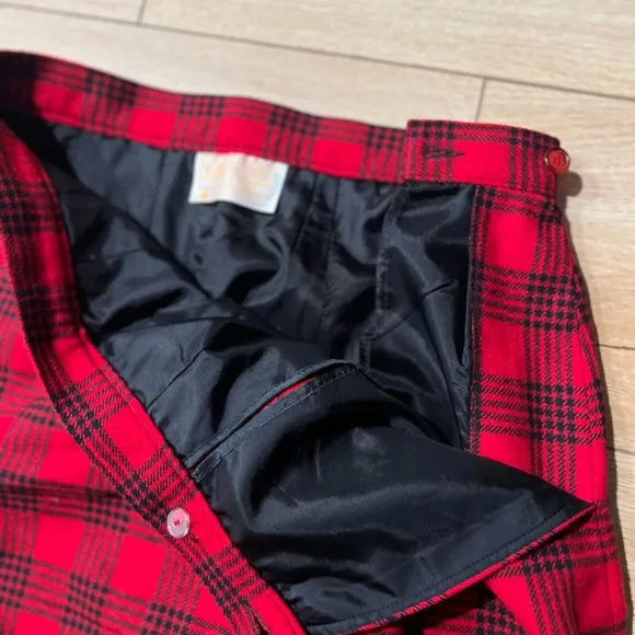 Pendleton Buffalo Plaid Wool Skirt