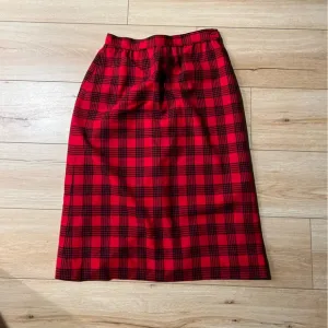 Pendleton Buffalo Plaid Wool Skirt