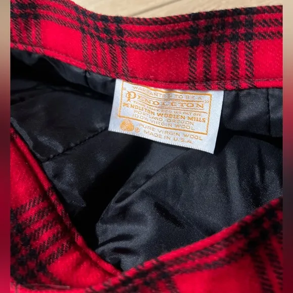 Pendleton Buffalo Plaid Wool Skirt