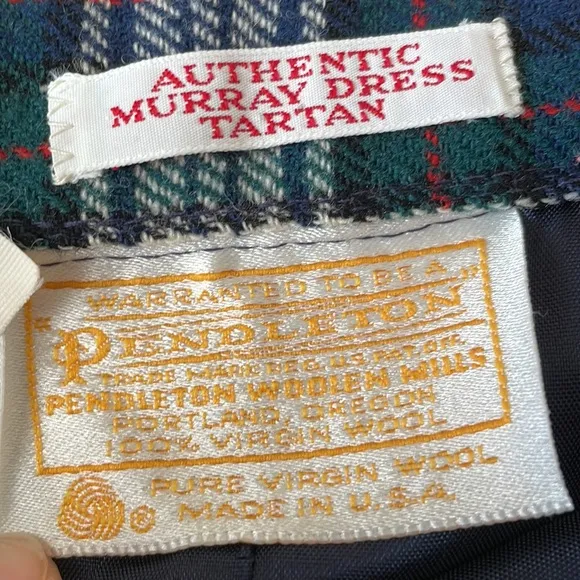 Pendleton Vintage Authentic Murray Dress Tartan Virgin Wool Skirt
