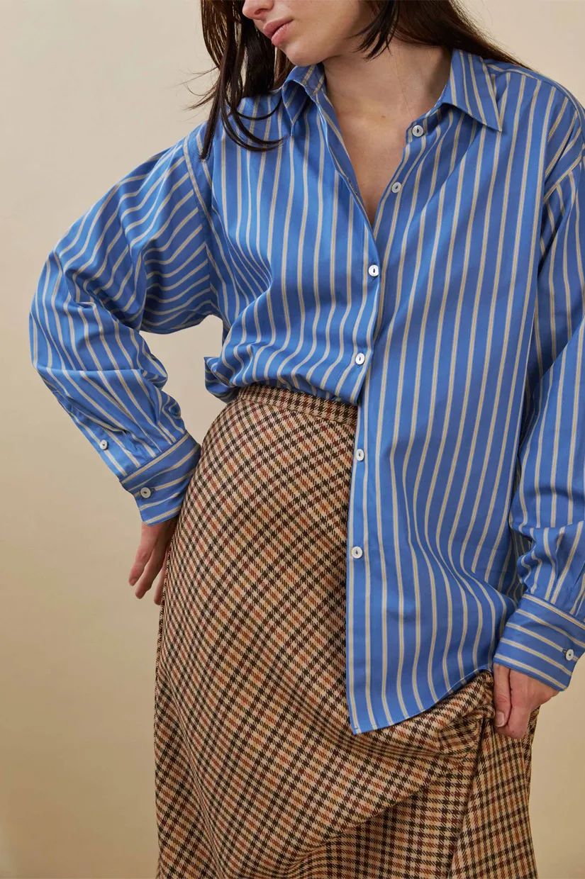 Penny Sage Lydia Skirt - Autumn Check