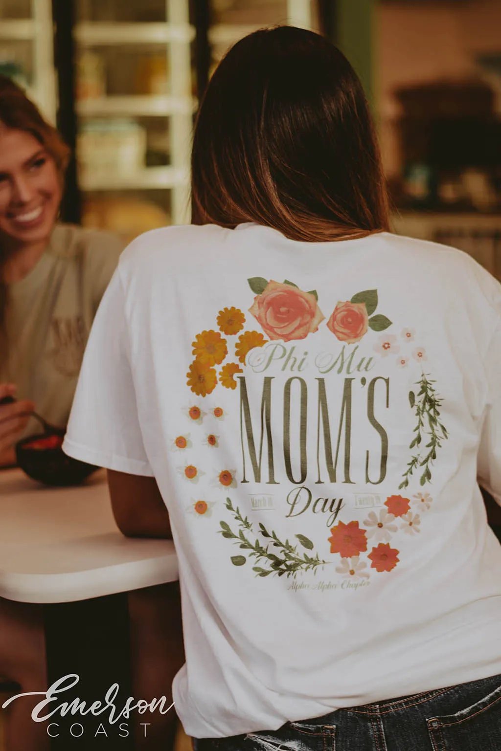 Phi Mu Mom's Day Floral T-shirt