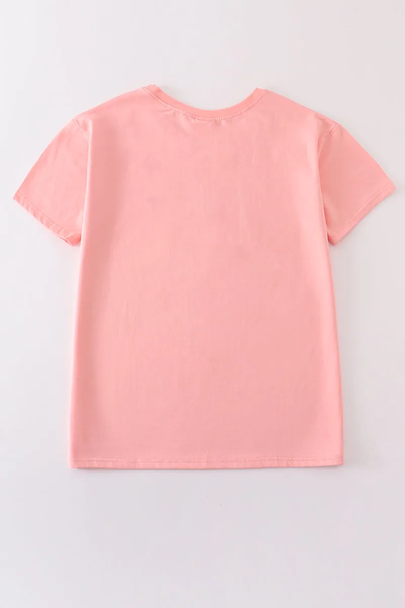 Pink Blank Basic T-shirt Adult Kids And Baby Bubble
