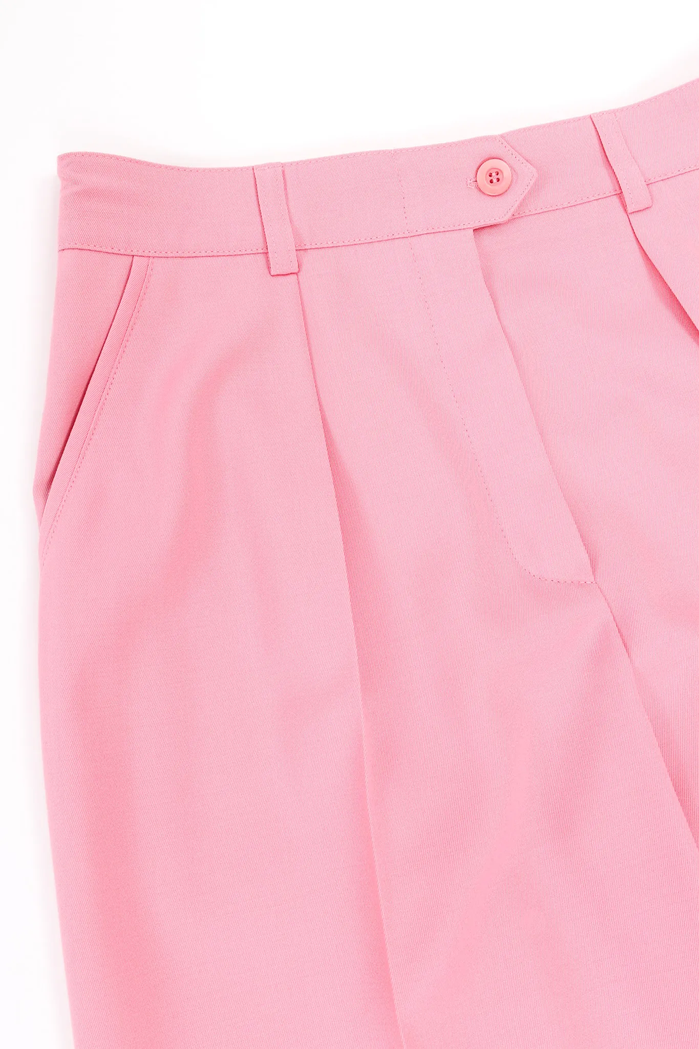 Pink Cuffed Pleat Pant