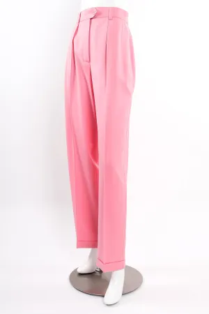 Pink Cuffed Pleat Pant