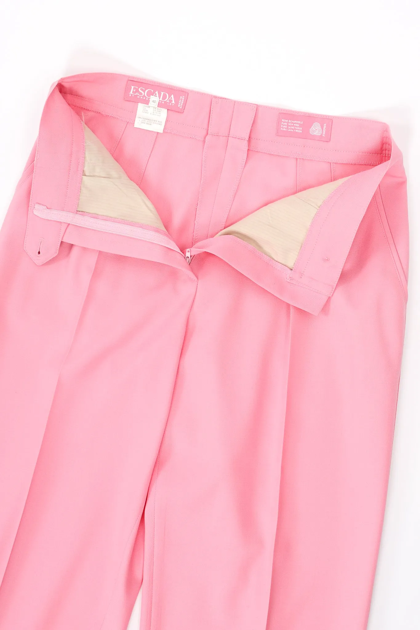 Pink Cuffed Pleat Pant