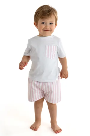 PINK STRIPES Cotton T-Shirt