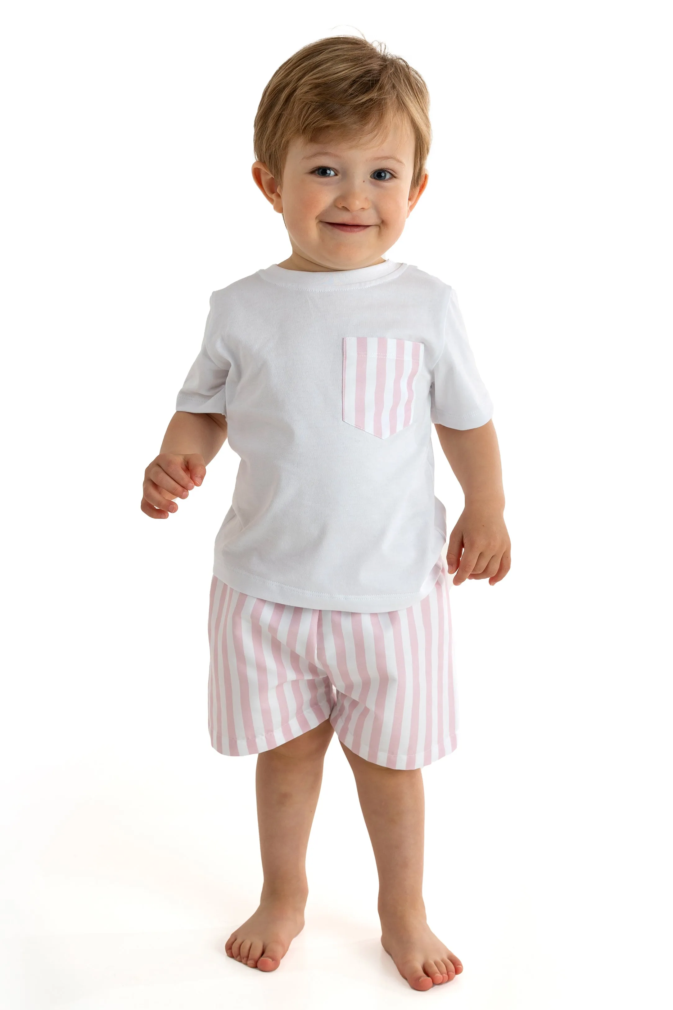 PINK STRIPES Cotton T-Shirt