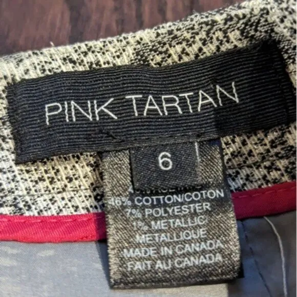 Pink Tartan silver metallic snake print pencil skirt