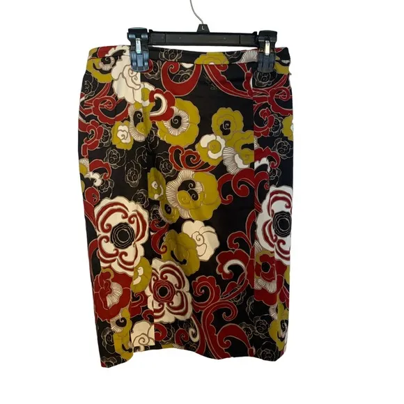 Pink Tartan Size 10 Black/Gold/Red Fully Lined Mid Length Women's Skirt