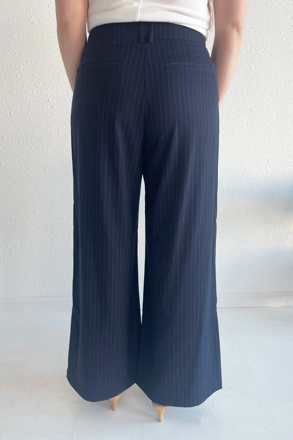 Pinstripe Pleated Tailored Pant