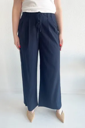 Pinstripe Pleated Tailored Pant