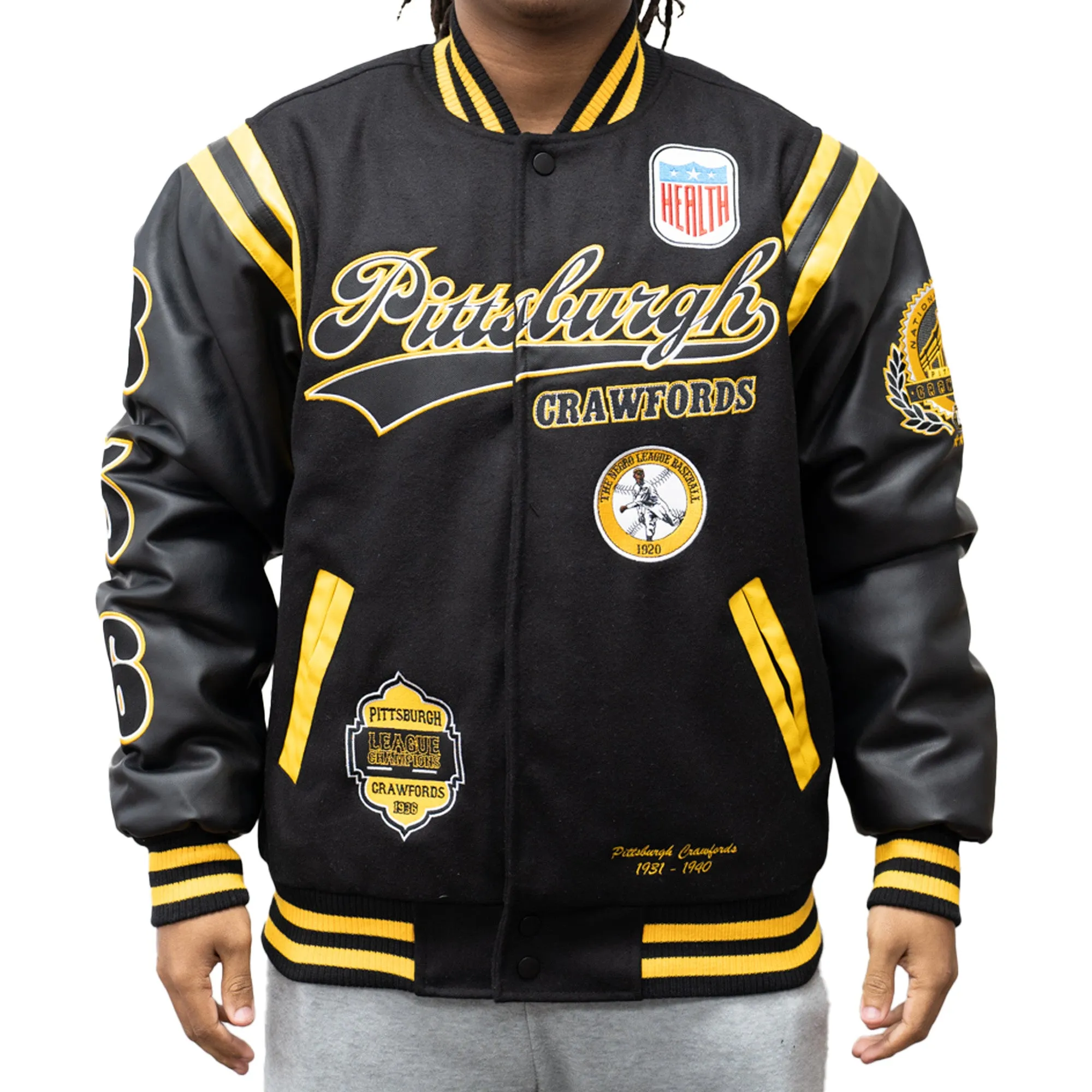 PITT CRAWFORDS VARSITY JACKET (BLACK)