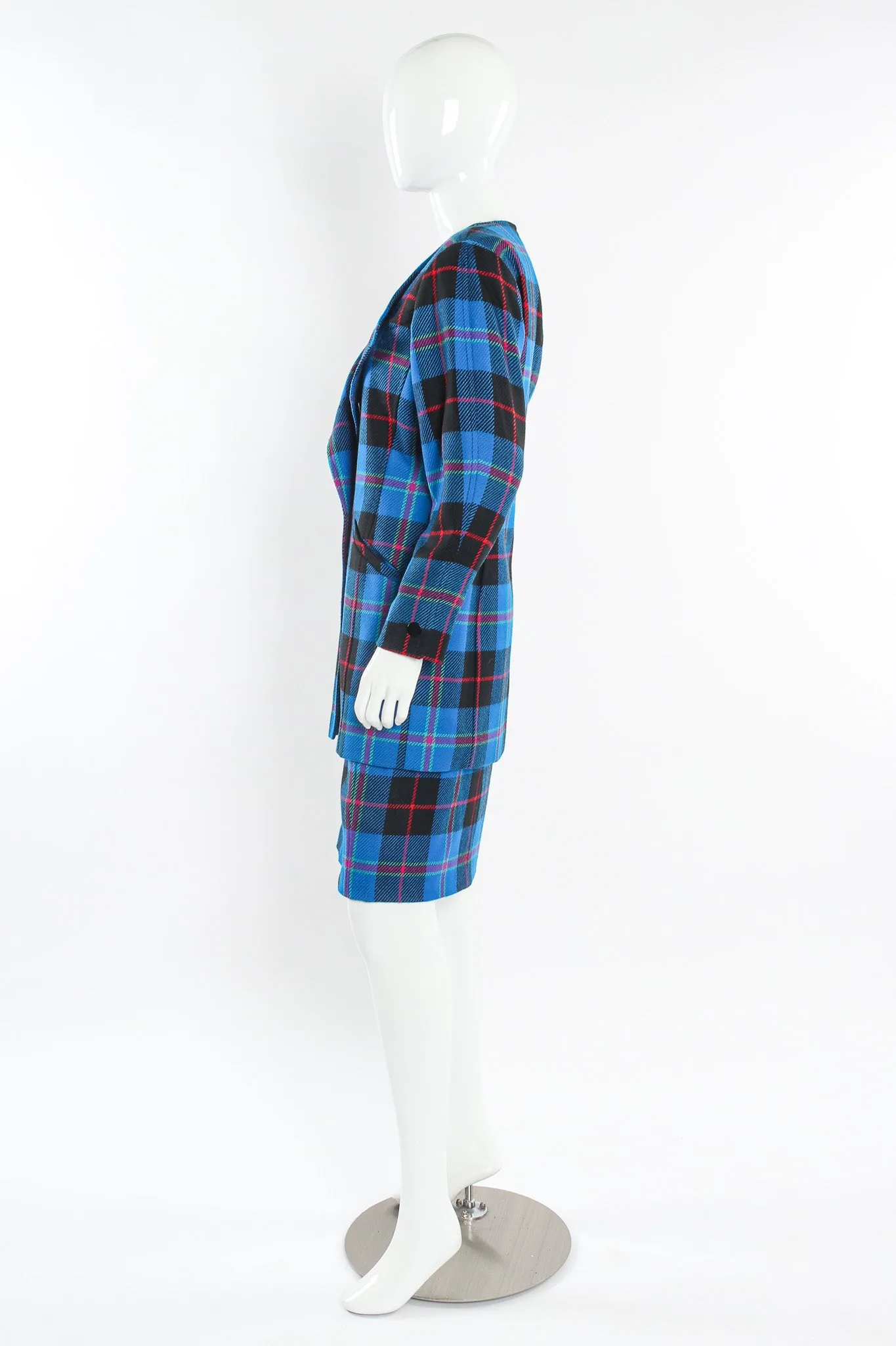 Plaid Jacket & Skirt Set