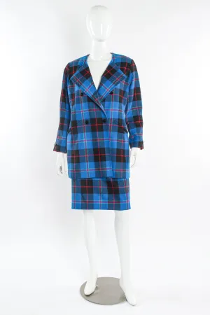 Plaid Jacket & Skirt Set