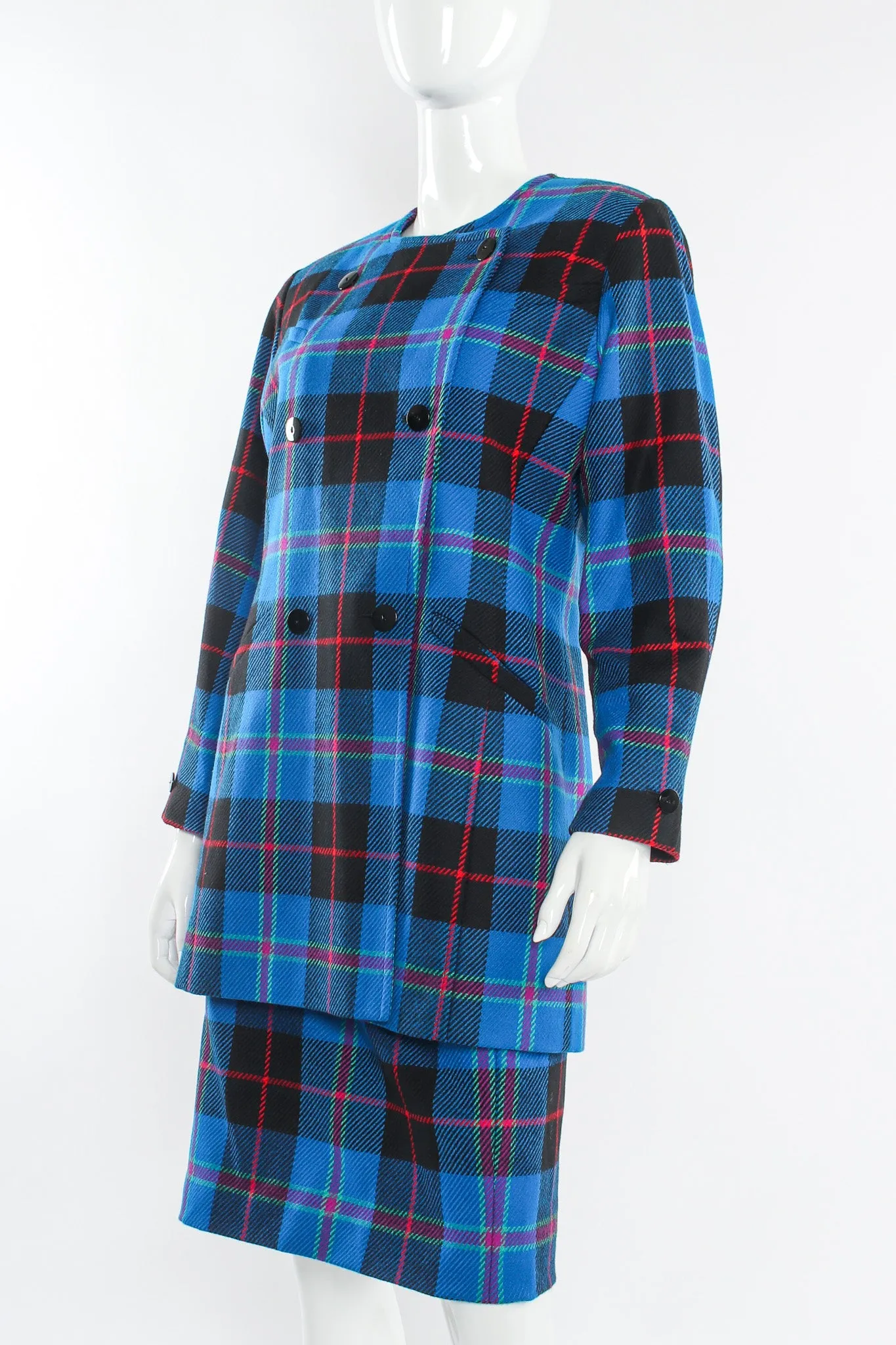 Plaid Jacket & Skirt Set