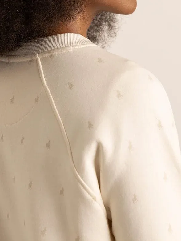 Polo Ladies  Monogram Track Top stone
