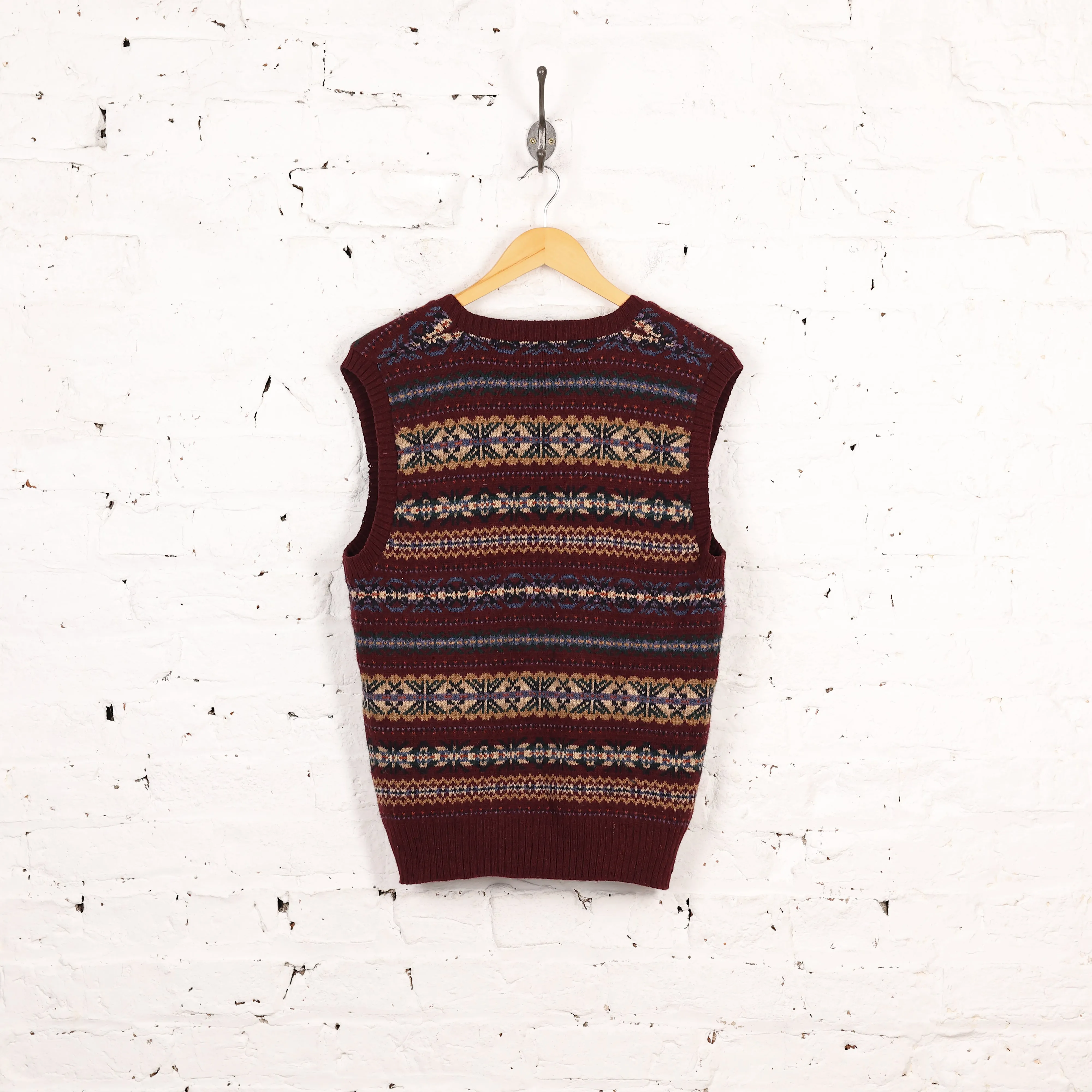 Polo Ralph Lauren Pattern Knit Tank Top - Maroon - M