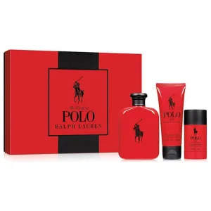 Polo Red by Ralph Lauren for Men 4.2 oz EDT 3pc Gift Set