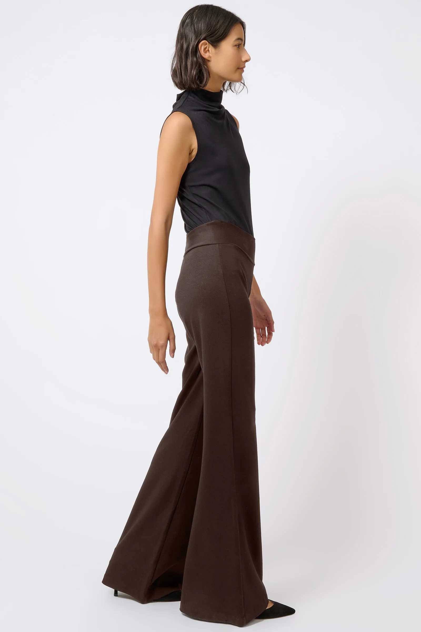 Ponte Wide Leg - Espresso