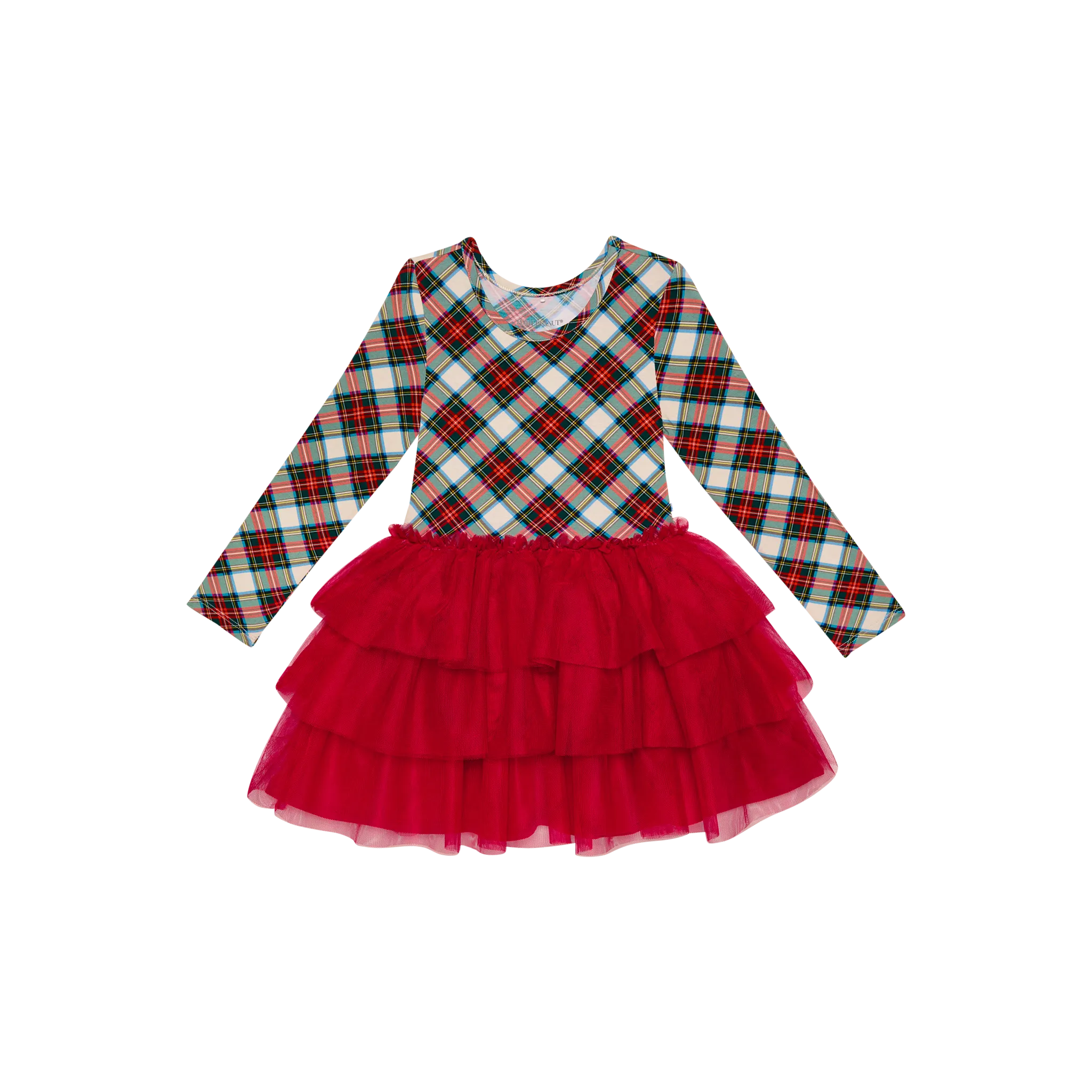 Posh Peanut Long Sleeve Girls Tulle Dress in Marqui