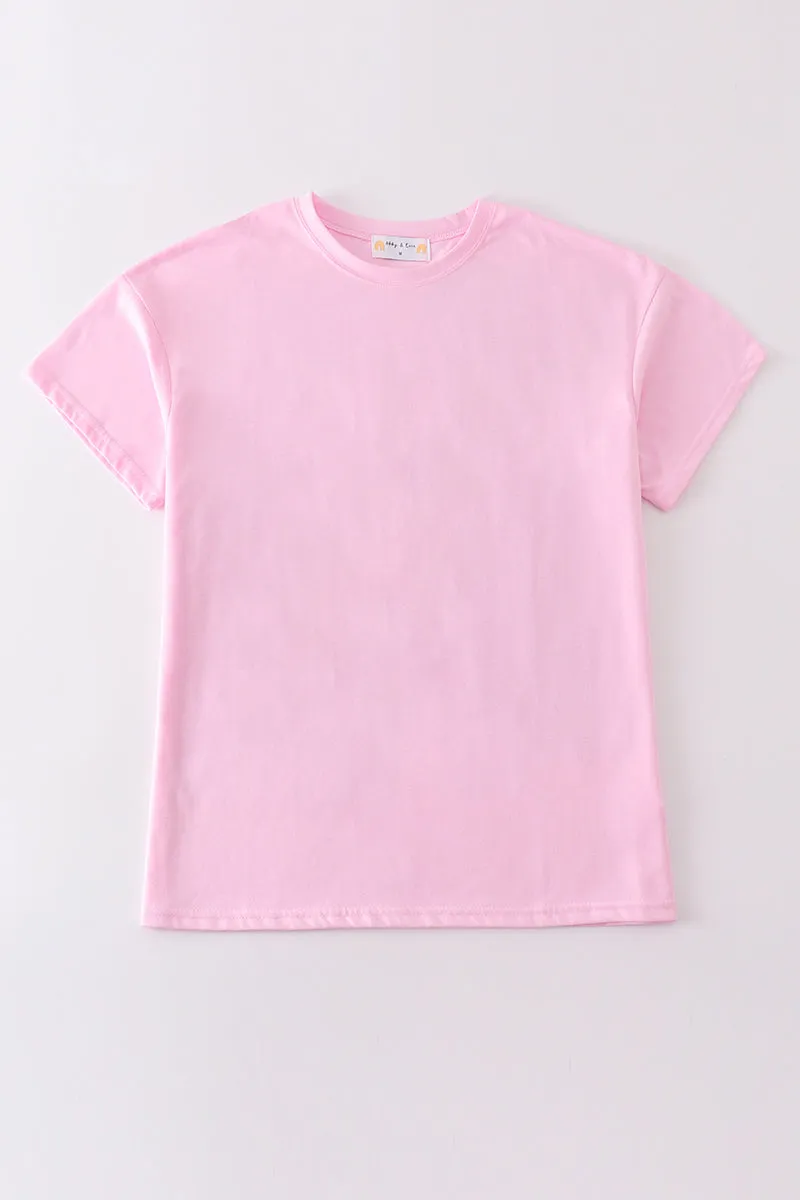 Premium Blush Basic T-shirt Kids And Adult